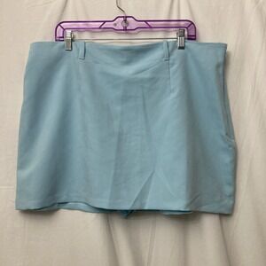 NWT Abercrombie & Fitch Women's Light Blue Lined Mini Skirt - SZ XL